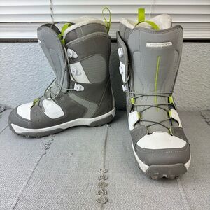 Salomon Ivy Snowboarding Snowboard Boots Gray Green Women Size 8